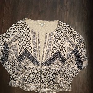 Lucky Brand Sweater Aztec print design